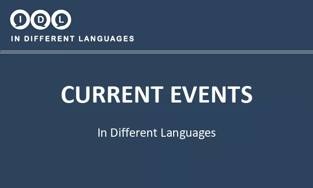 Current events in Different Languages - Image