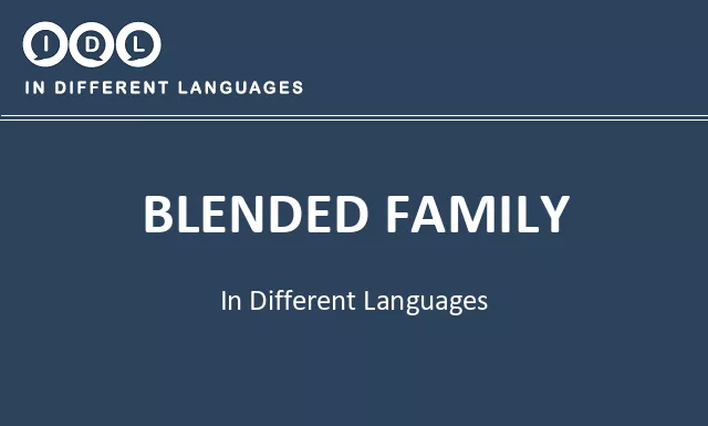 Blended family in Different Languages - Image