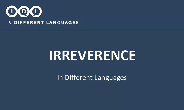 Irreverence in Different Languages - Image
