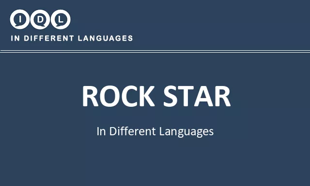 Rock star in Different Languages - Image