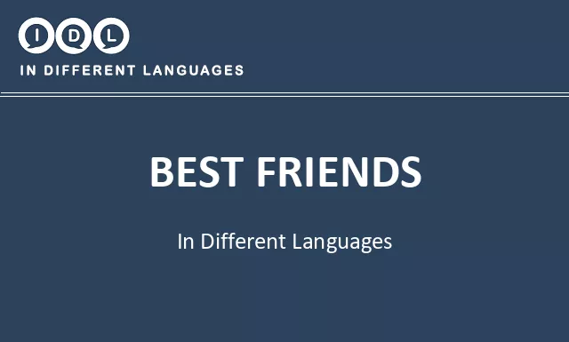 Best friends in Different Languages - Image
