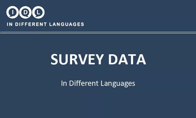 Survey data in Different Languages - Image