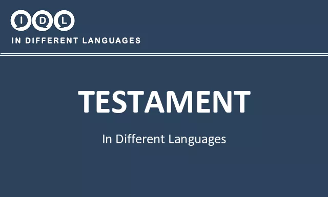 Testament in Different Languages - Image