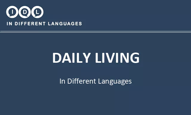 Daily living in Different Languages - Image