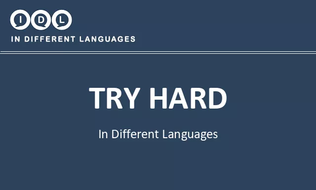 Try hard in Different Languages - Image