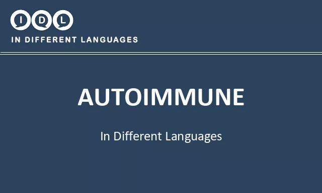 Autoimmune in Different Languages - Image