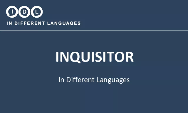 Inquisitor in Different Languages - Image