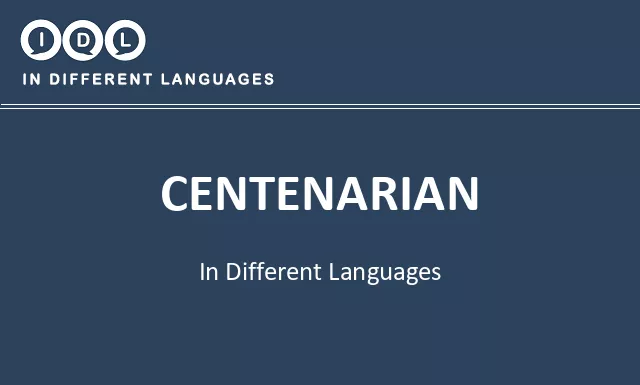 Centenarian in Different Languages - Image
