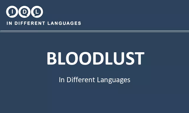 Bloodlust in Different Languages - Image