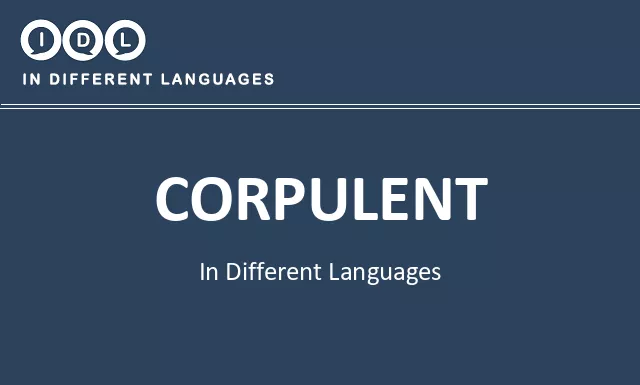 Corpulent in Different Languages - Image
