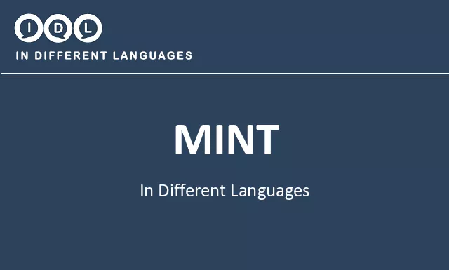 Mint in Different Languages - Image