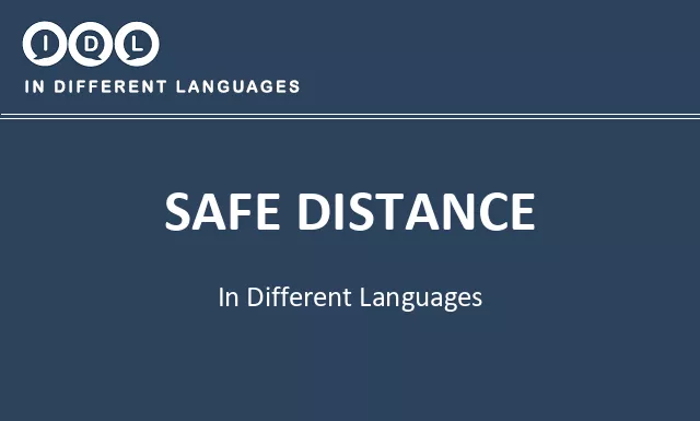 Safe distance in Different Languages - Image