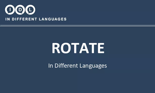 Rotate in Different Languages - Image