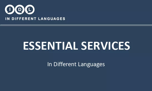 Essential services in Different Languages - Image