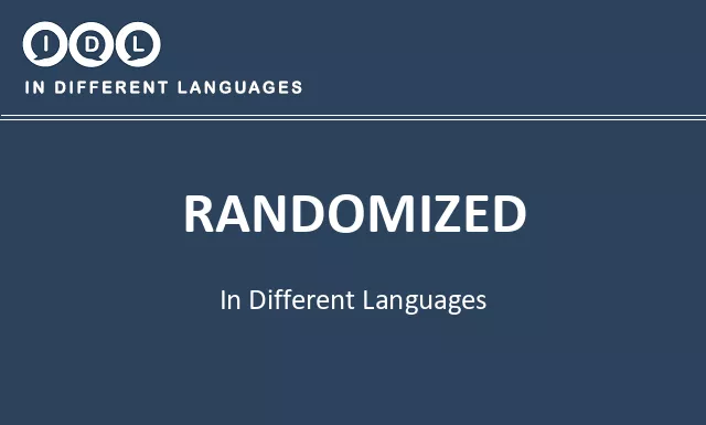 Randomized in Different Languages - Image