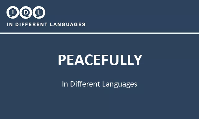Peacefully in Different Languages - Image