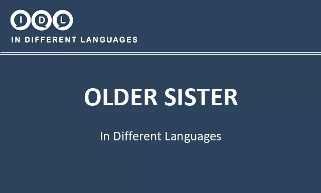 Older sister in Different Languages - Image