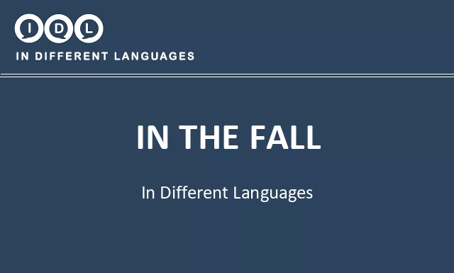 In the fall in Different Languages - Image