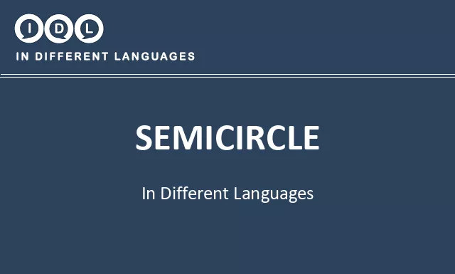 Semicircle in Different Languages - Image