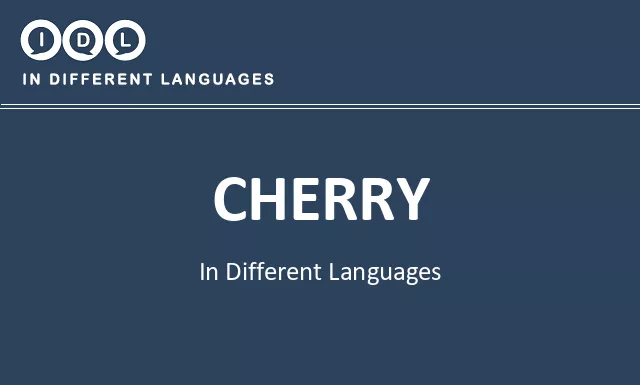 Cherry in Different Languages - Image