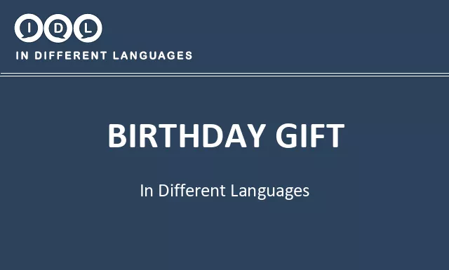 Birthday gift in Different Languages - Image