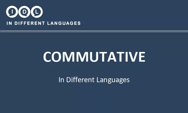 Commutative in Different Languages - Image