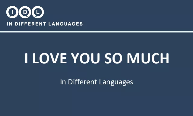 I love you so much in Different Languages - Image