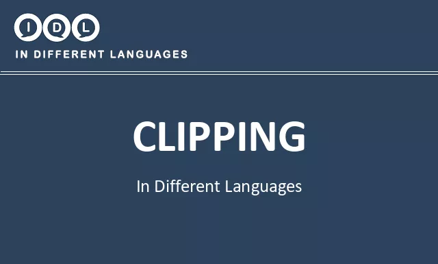 Clipping in Different Languages - Image