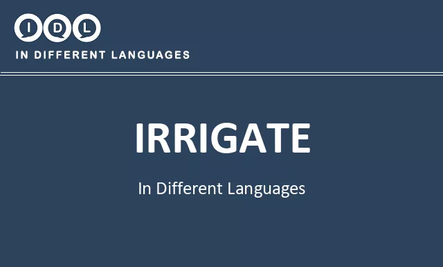 Irrigate in Different Languages - Image