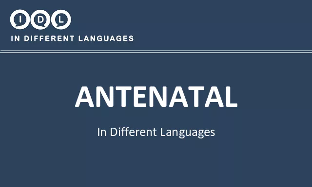Antenatal in Different Languages - Image
