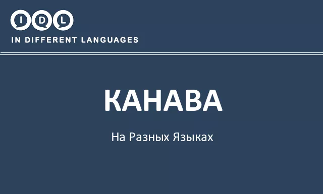 Канава на разных языках - Изображение