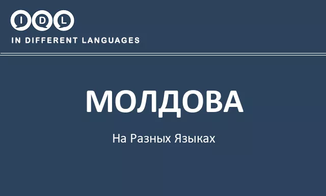 Молдова на разных языках - Изображение
