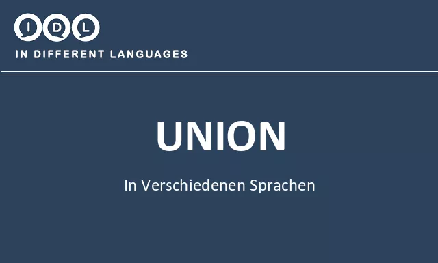 Union in verschiedenen sprachen - Bild