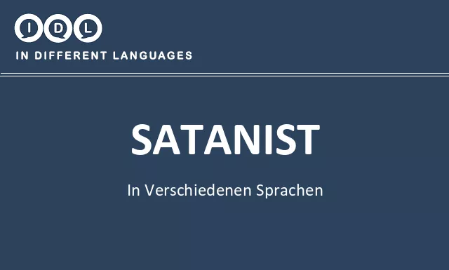Satanist in verschiedenen sprachen - Bild