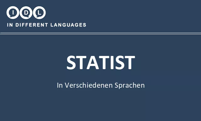 Statist in verschiedenen sprachen - Bild