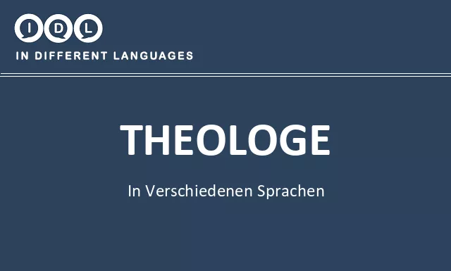 Theologe in verschiedenen sprachen - Bild