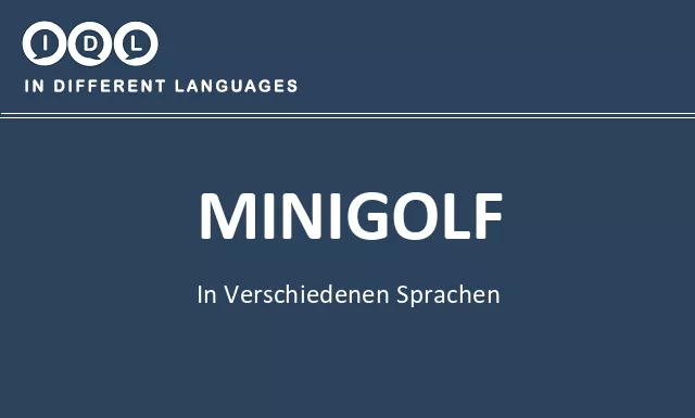 Minigolf in verschiedenen sprachen - Bild