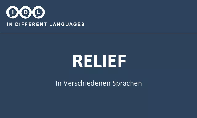 Relief in verschiedenen sprachen - Bild