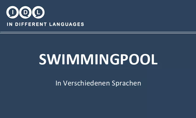 Swimmingpool in verschiedenen sprachen - Bild