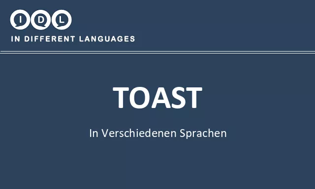 Toast in verschiedenen sprachen - Bild