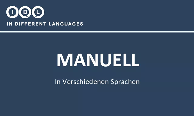 Manuell in verschiedenen sprachen - Bild