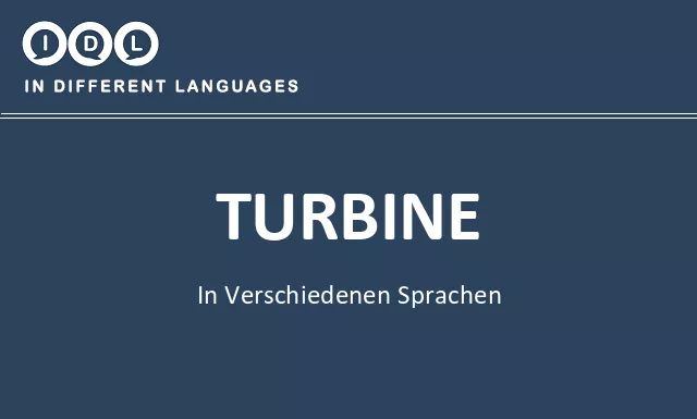 Turbine in verschiedenen sprachen - Bild