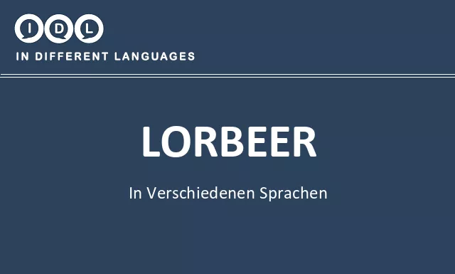 Lorbeer in verschiedenen sprachen - Bild