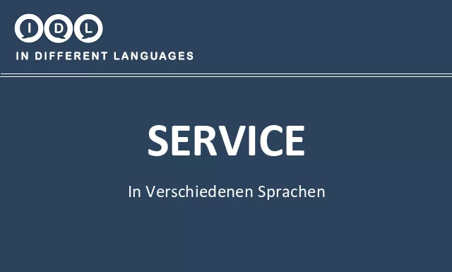 Service in verschiedenen sprachen - Bild