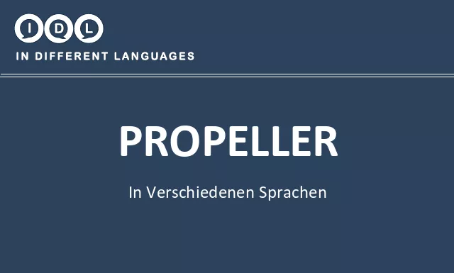Propeller in verschiedenen sprachen - Bild