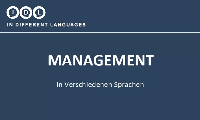 Management in verschiedenen sprachen - Bild