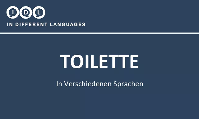 Toilette in verschiedenen sprachen - Bild