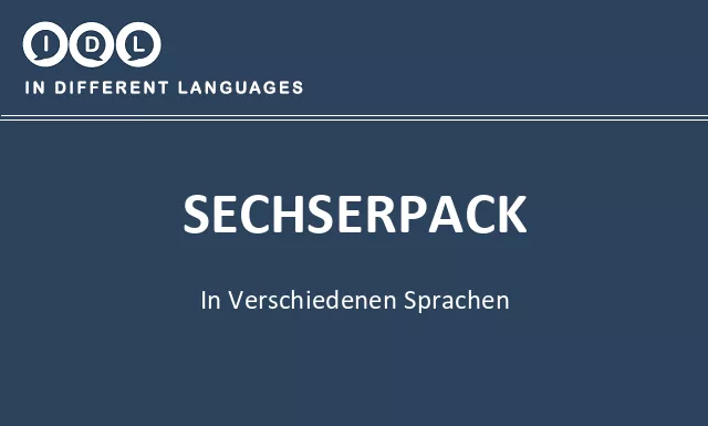 Sechserpack in verschiedenen sprachen - Bild