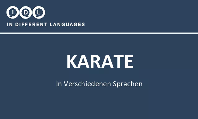 Karate in verschiedenen sprachen - Bild