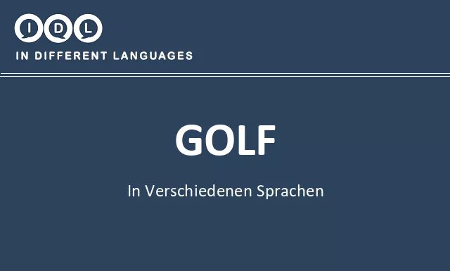 Golf in verschiedenen sprachen - Bild